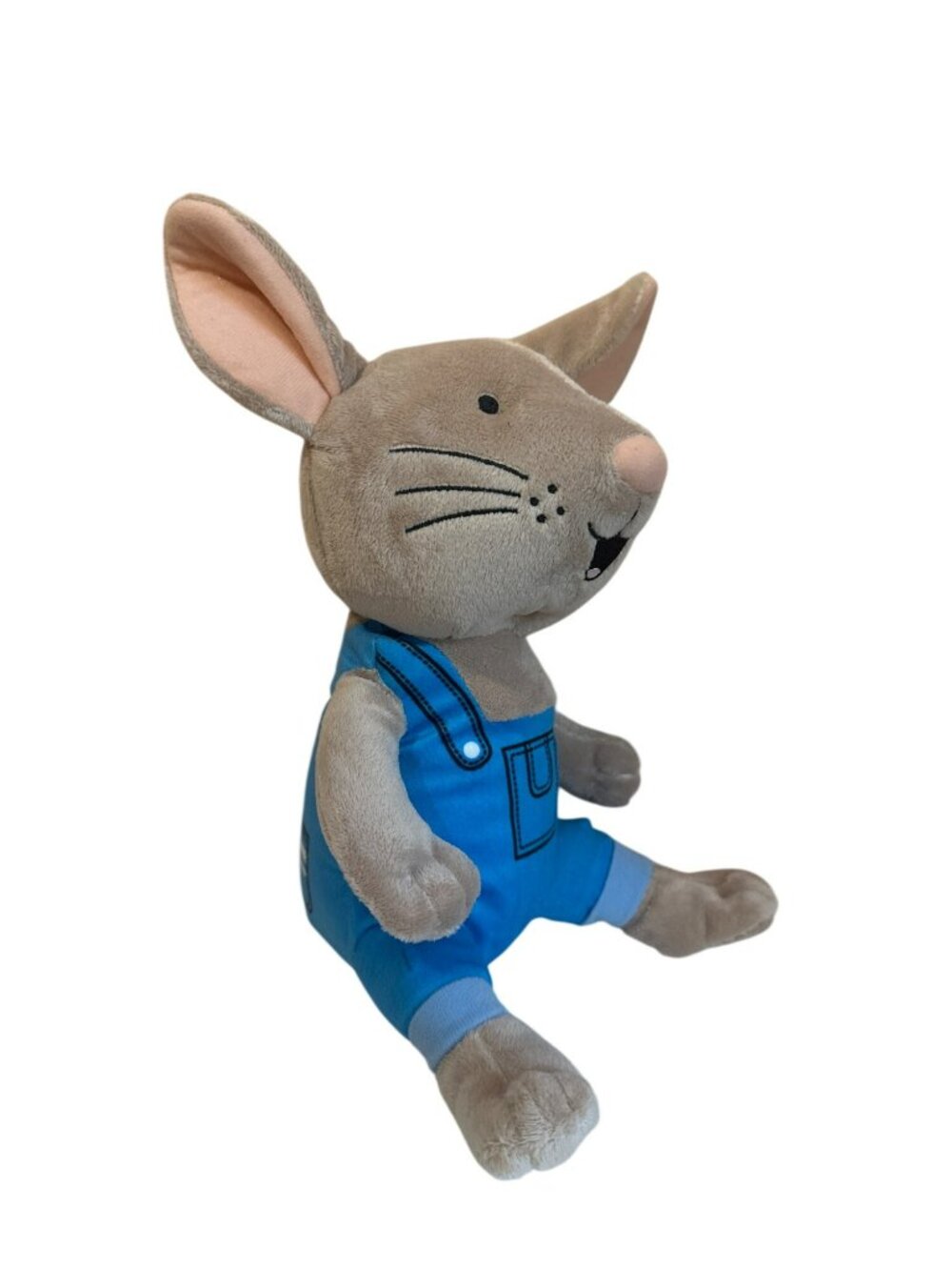 Kohls Cares If You Give A Mouse A Cookie Plush Toy Gray Mouse In Blue Overalls - Picture 2 of 7
